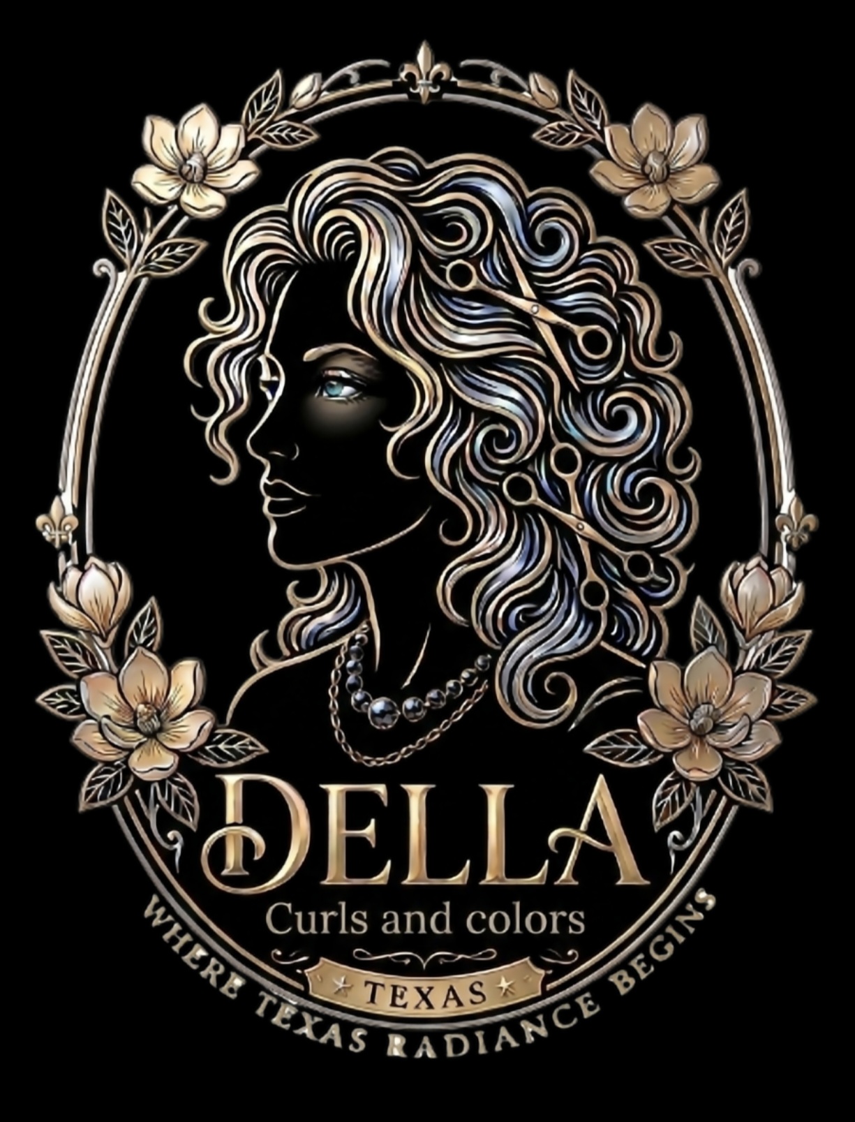 Della Curls and Colors Logo